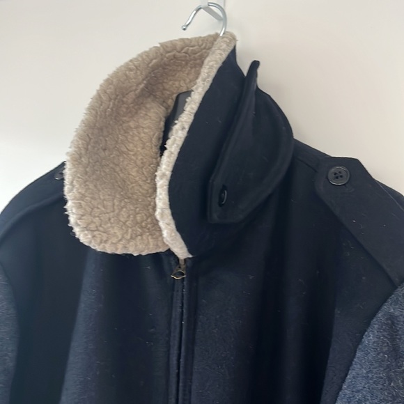 J. Crew x Wallace & Barnes Sherpa-Collar Contrast Wool Bomber Jacket - Picture 4 of 6